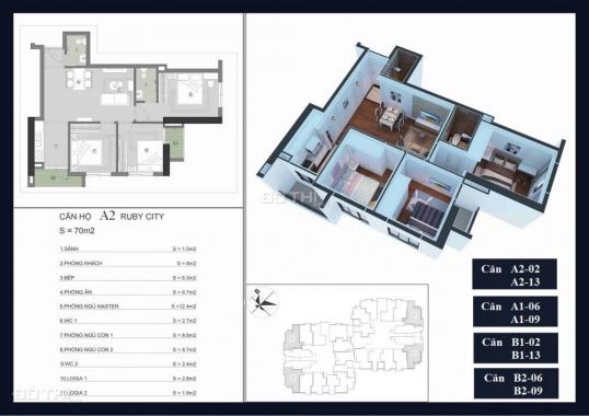 Sở hữu căn 2 phòng ngủ dự án Ruby City 3 chỉ từ 960tr, nội thất cao cấp