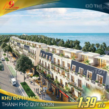 Đất nền sổ đỏ sở hữu mặt tiền biển Quy Nhơn, xây dựng tự do, giá 1.4 tỷ, lh 0939760068