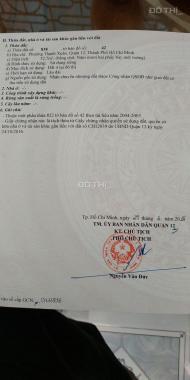 Bán đất Tô Ngọc Vân 53m2, P. Thạnh Xuân, Q12, giá 2,3 tỷ