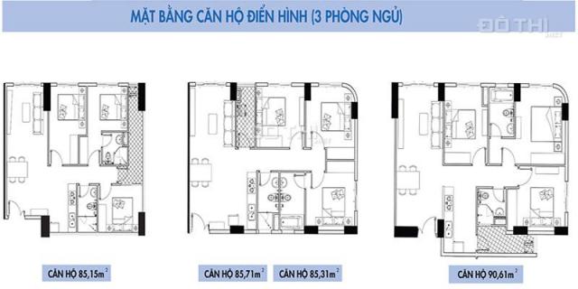 Căn hộ chính chủ đầu tư, thanh toán 25% kí HĐMB ngay, 85m2, 3PN mặt tiền Cao Lỗ