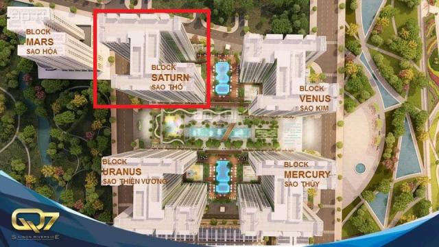 Chính chủ nhượng lại căn hộ Q7 SG Riverside Complex, DT 53,67m2, giá 1.78 tỷ