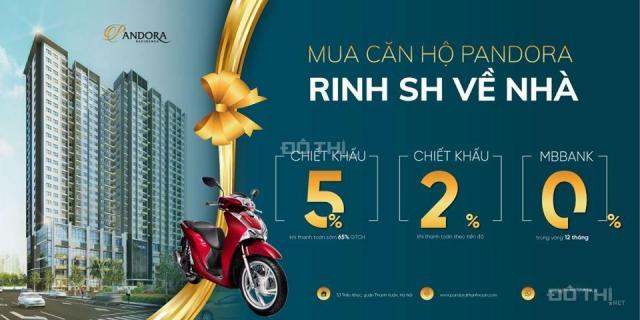 Chung cư Pandora Thanh Xuân mở bán giá rẻ, CK ngay 2%, thanh toán sớm CK lên 5%, tặng SH 86 triệu