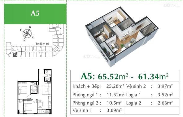 Bán 5 căn hộ ban công Đông Nam tuyệt đẹp, view Vinhomes Riverside hỗ trợ LS 0%, CK 5% giá bán