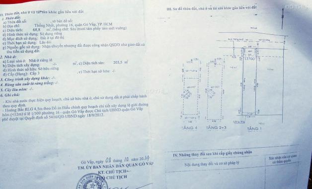 Chính chủ bán nhà HXH 318 Thống Nhất, Gò Vấp, 6.6 tỷ