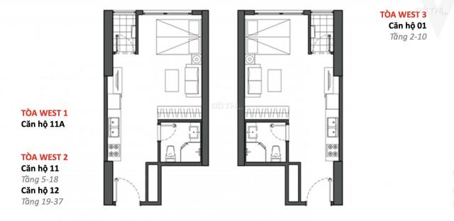 Còn duy nhất 1 căn 1PN tại tòa W3 view nội khu