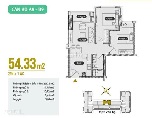 Bán căn hộ Anland 2, đường Tố Hữu, dt 64m2, giá 1.5 tỷ, Tel 0934 455 719