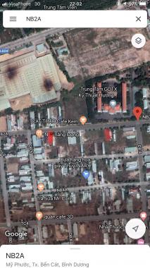 Bán đất sổ đỏ Mỹ Phước 2, mặt tiền đường NB2A, đối diện THPT Bến Cát ngay khu dân cư đông đúc