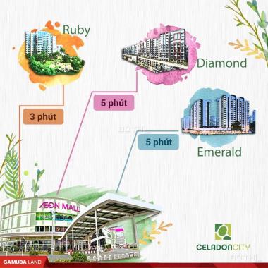 Bán gấp căn trệt Emerald 3PN - D0.09 giá 5.45 tỷ (VAT) view quảng trường Celadon, LH: 0888143993