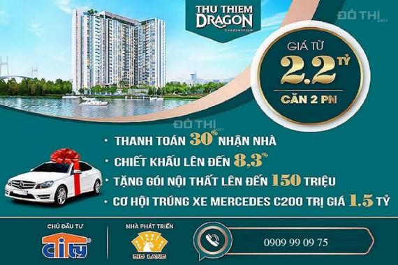 Bán căn hộ chung cư tại Dự án Thủ Thiêm Dragon, Quận 2, Hồ Chí Minh giá 1,3 Tỷ