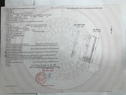 MT nội bộ Khuông Việt, P. Phú Trung, 4.5 x 19.3m. Giá 8.25 tỷ