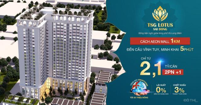 Nhận đặt chỗ chung cư TSG Lotus Sài Đồng, KĐT Sài Đồng, Long Biên. Tặng smart home cao cấp, T6/2019
