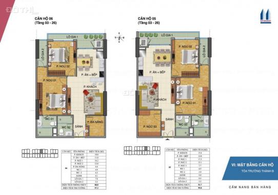 Cần bán căn hộ Tràng An Complex, 97.3m2, 3 phòng ngủ tại Phùng Chí Kiên