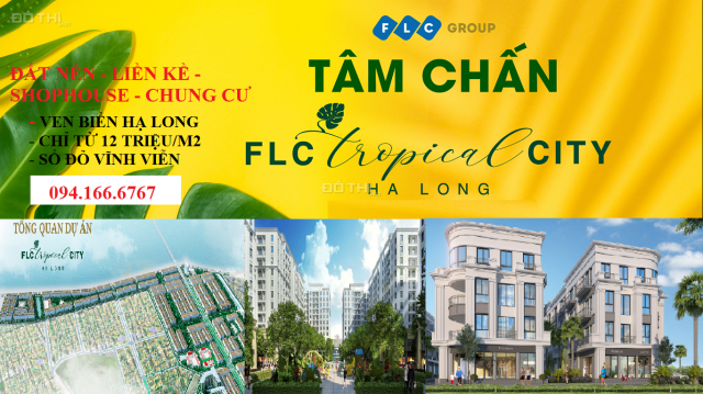 Shophouse FLC Tropical City Hạ Long ô góc vườn hoa mặt 4 tòa CC, giá gốc đợt 1, CK 4%, bao sang tên