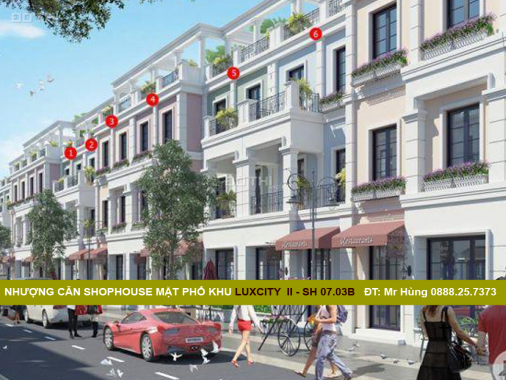 Nhượng căn shophouse mặt phố khu Luxcity II, SH 07.03B, FLC Quảng Bình