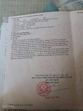 Bán đất khu tái định cư Vĩnh Lộc B, Bình Chánh, 4x20m, giá 2.8 tỷ
