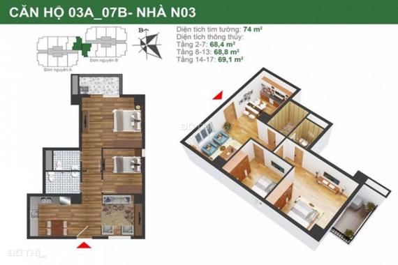 Bán căn hộ chung cư tại khu nhà ở Quân Đội K35 Tân Mai - Quận Hoàng Mai. Giá 24 tr/m2
