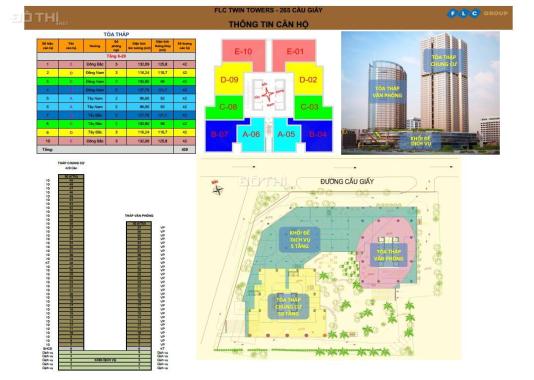 Gia đình cần cho thuê gấp căn hộ cao cấp Twin Tower 265 Cầu Giấy, đầy đủ nội thất CB, ban công ĐN