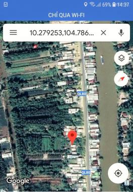 Bán đất mặt tiền QL 80, Hòn Đất, Kiên Giang, DT 10x130m, giá 800 triệu