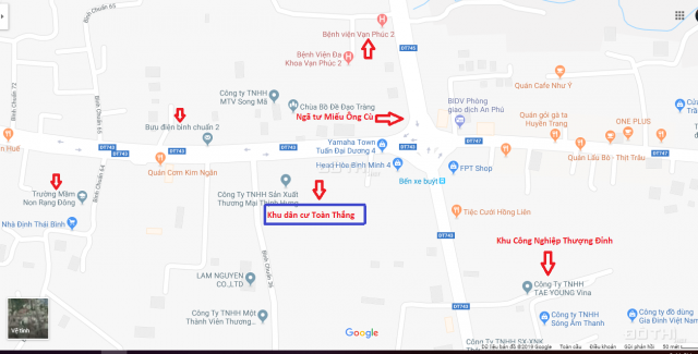 Đất mặt tiền ngã tư Miếu Ông Cù, TP Thuận An, kết nối giao thương, tiện kinh doanh, đầu tư, ở