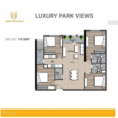 Cập nhật bảng hàng mới nhất Luxury Park View, toàn bộ căn tầng đẹp view công viên