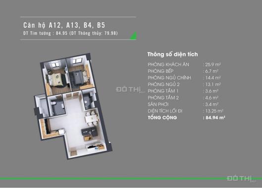 Homyland Riverside, bán gấp căn 80m2 (2.85 tỷ) 100% có VAT bao sang tên, 0943494338