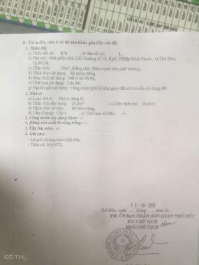 Nhà 1 trệt, 2 lầu tại đường 12, Hiệp Bình Phước, Thủ Đức. Hướng Đông Nam, giá 3,85 tỷ