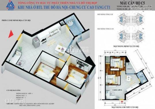 Chính chủ bán cắt lỗ căn hộ 2PN dự án CCCT1 Yên Nghĩa giá gốc chỉ 11 tr/m2. LH 0972 193 269