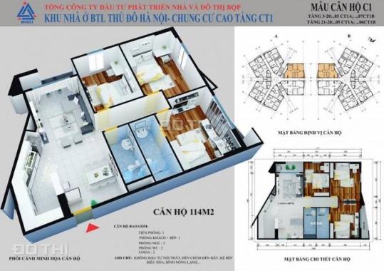 Bán suất ngoại giao chung cư CT1 Bộ Tư Lệnh Thủ Đô, Quận Hà Đông