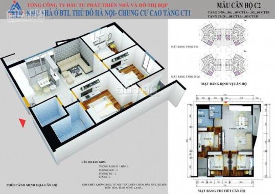 Chính chủ bán gấp chung cư CT1 Yên Nghĩa căn DT 73.47m2 giá gốc 11 tr/m2, LH 0972 193 269