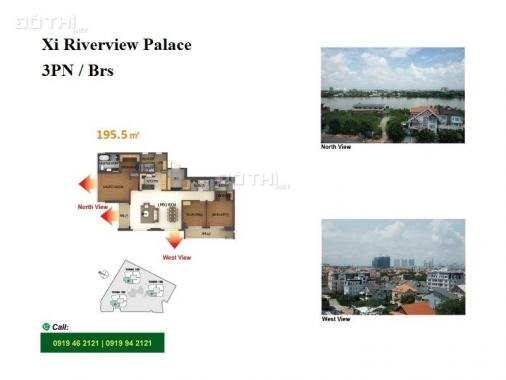 Bán căn hộ Xi Riverview Palace, 3PN, view sông tầng thấp