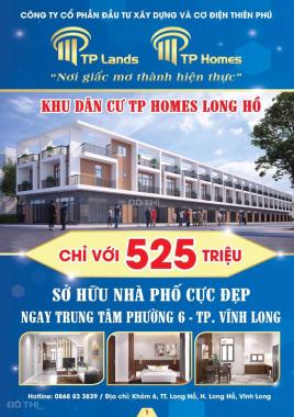 Bán nhà mặt phố tại đường Quốc Lộ 53, Xã Long Hồ, Long Hồ, Vĩnh Long, DT 150m2, giá sở hữu 525 tr