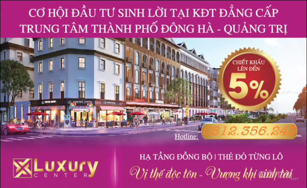 Luxury Center - đất nền giá rẻ ngay TT thành phố Đông Hà, Quảng Trị
