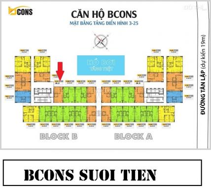 Căn hộ Bcons Miền Đông giá 982tr (bao phí chuyển nhượng)