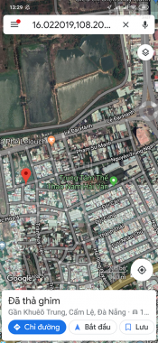 Bán lỗ lô đất mặt tiền trung tâm Cẩm Lệ giá siêu rẻ chỉ 2 tỷ 55 đầu đường Nguyễn Trung Ngạn