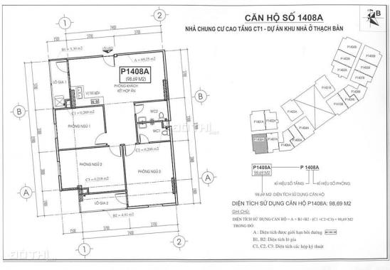 Bán căn hộ 99.12m2; 93m2 tòa CT1 dự án khu nhà ở quân đội Thạch Bàn, Long Biên HN, 0967707876