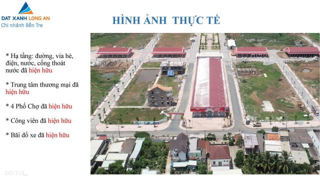 Công ty Đất Xanh Long An mở bán đất nền mặt tiền chợ Thị Trấn Thạnh Phú, thổ cư 100%