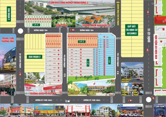 Đất thổ cư diện tích 250 m2 thổ cư 50m nằm ngay trung tâm chợ Chơn Thành cách 2p chạy xe sở sẵn