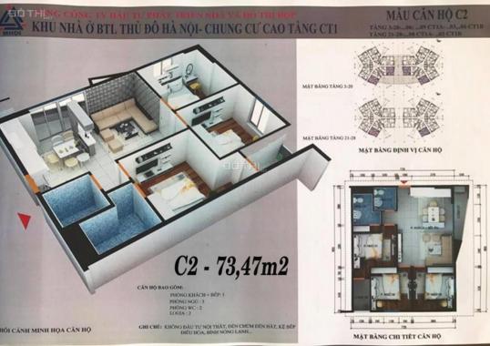 Duy nhất 1 căn góc 73.47m2 chủ nhà cần nhượng lại giá 13.5 tr/m2 dự án CT1 Yên Nghĩa