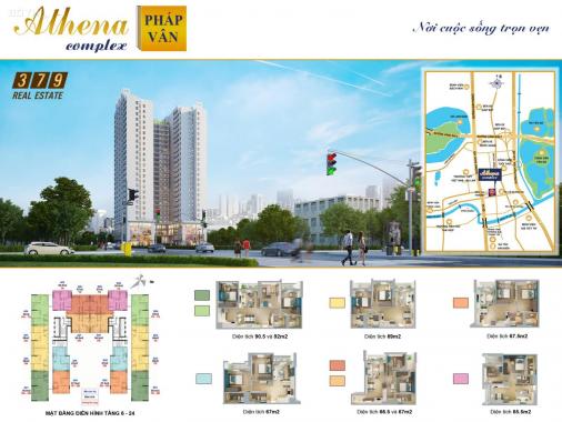 Bán căn hộ chung cư tại dự án Athena Complex Pháp Vân, Hoàng Mai, Hà Nội, DT 69m2, giá bán 18 Tr/m2
