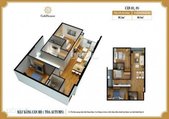 Chính chủ bán căn góc 3 phòng ngủ, 98m2, GoldSeason 47 Nguyễn Tuân, giá 2.8 tỷ. LH: 0972362696