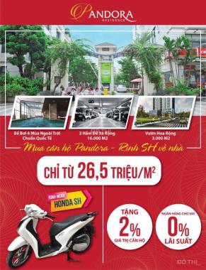 Chính chủ bán cắt lỗ suất ưu tiên CH Pandora Thanh Xuân 2 PN, 81m2 chỉ 2.2 tỷ, rẻ hơn thị trường