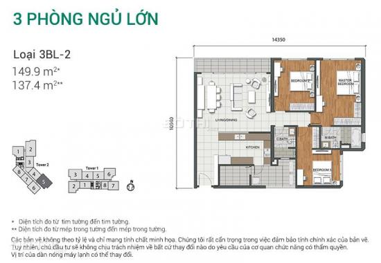 Bán căn hộ Estella An Phú, 3 phòng ngủ, 148m2, đầy đủ nội thất