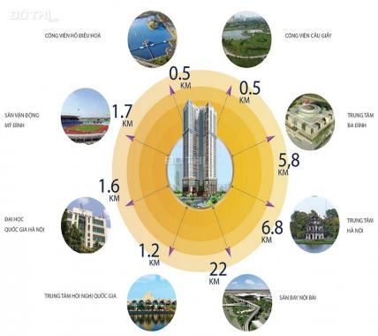 Bán căn hộ chung cư tại dự án Golden Park Tower, Cầu Giấy, Hà Nội, DT 100.1m2, giá 42 triệu/m2