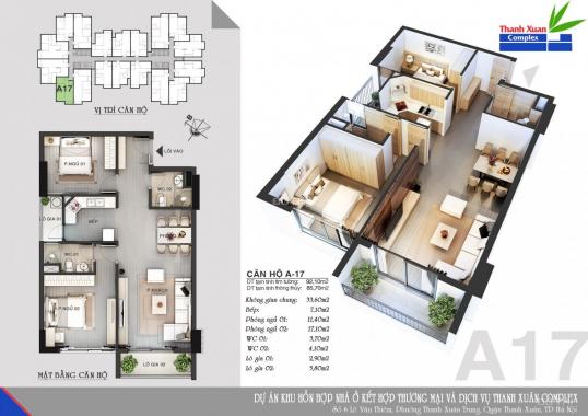 Thanh Xuân Complex - Đóng 50% nhận nhà ở luôn, CK trực tiếp 1 triệu/m2. LH 0969653277