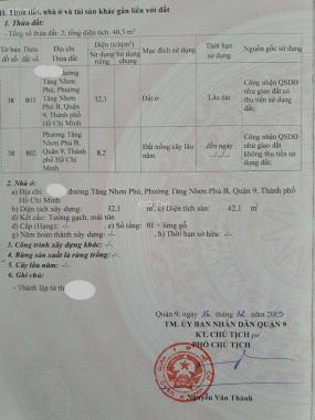 Bán nhà 2 lầu, 3 PN, đường Tăng Nhơn Phú, Tăng Nhơn Phú B, Q. 9. Giá 2 tỷ 900tr