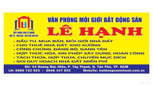 Bán gấp 2lô đất hẻm8m đường Nguyễn Hữu Dật, P. Tây Thạnh, Q. Tân Phú.