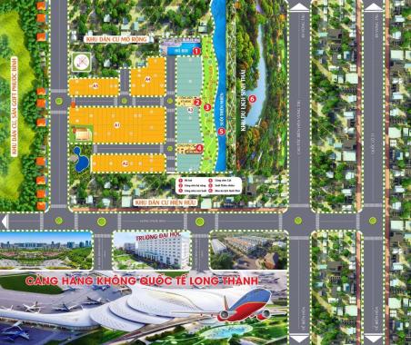 Long Thành Airport Village, DA 1/500, đất sạch 100%, sổ từng nền, cách sân bay 5km, chỉ 850tr/nền