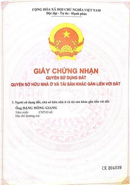 Cần bán nhanh lô đất dự án Việt Nhân, cầu Ông Nhiêu, Q. 9, TP. HCM