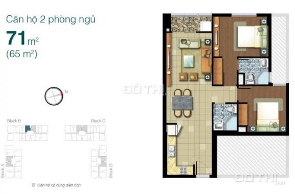 Cho thuê căn hộ Lexington Quận 2, mặt tiền Mai Chí Thọ, 71m2 2PN, 16.2 triệu/tháng. LH 0907782122