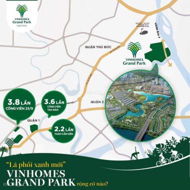 Mở bán căn hộ Vinhomes Grand Park, Q. 9 DT: 36ha, cùng 15 công viên cực đẹp. Tel: 0902804438